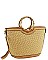 FASHIONABLE BAMBOO HANDLE WEAVE HANDBAG  JYCTDX-0002