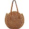 ROUND STRAW TOTE BAG