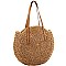 ROUND STRAW TOTE BAG