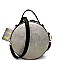 CTJY0012-LP Metal Tassel Embroidered Antique Round Satchel