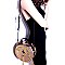 CTJY0012-LP Metal Tassel Embroidered Antique Round Satchel