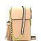 CTJY0024-LP Tassel Accent 2 Way Cellphone Holder Fanny Pack