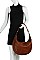 CLASSY SMOOTH TEXTURED PU LEATHER DESIGNER FASHION HOBO BAG JYCTMC-0005