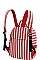 STRIPED DESIGNER CANVAS DARLING BACKPACK JY-CTMC-0006
