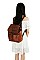 CLASSY SMOOTH TEXTURED PU LEATHER STYLISH PRINCESS BACKPACK JYCTUS-0003