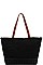 WOVEN BOTTOM SHOPPER BAG