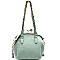 CV002-LP Matte Silver Frame Kiss-lock Medium 2 Way Shoulder Bag