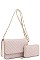 2IN1 FASHION QUILTED V DESIGN CROSSBODY BAG WALLET SET