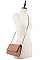 2IN1 FASHION QUILTED V DESIGN CROSSBODY BAG WALLET SET