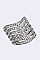 Cubic Zirconia Wavy Crystal Ring LACW1508