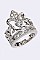 Cubic Zirconia Crown Ring LACW1721