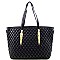 Buckle Accent Quilted Shopping Tote