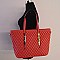 Buckle Accent Quilted Shopping Tote
