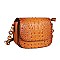 Ostrich Embossed Crossbody & Shoulder Bag