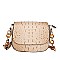 Ostrich Embossed Crossbody & Shoulder Bag