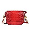 Ostrich Embossed Crossbody & Shoulder Bag