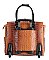 Ostrich Crocodile TRAVEL LUGGAGE With Tassel Accent