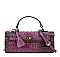 purple satchel alligatore