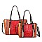 2 PIECES CHIC ALLIGATOR SATCHEL SET