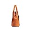 2 IN 1Crocodile Accented Satchel Handbag With Wallet