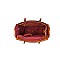 2 IN 1Crocodile Accented Satchel Handbag With Wallet