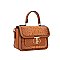 2 in 1 Crocodile Twist Lock Satchel - Wallet Set