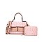 2 in 1 Crocodile Twist Lock Satchel - Wallet Set