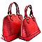 Crocodile Embossed 2 in 1 Twin Dome Satchel SET MH-CY2020