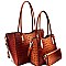 Crocodile Embossed 3 in 1 Twin Tote Wallet SET MH-CY6371W