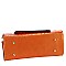 Wooden Handle Crocodile Print Satchel Wallet SET