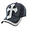 CROSS in Rhinestones & Studs Denim Fashion Cap MEZ807