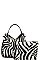 2 IN 1 ANIMAL PATTERN DOUBLE STRAP SATCHEL BAG
