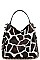 2 IN 1 ANIMAL PATTERN DOUBLE STRAP SATCHEL BAG
