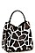 2 IN 1 ANIMAL PATTERN DOUBLE STRAP SATCHEL BAG