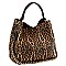 Leopard Chain Handle 2 in 1 Hobo-Shoulder Bag