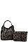 2 IN 1 ANIMAL PATTERN DOUBLE STRAP SATCHEL BAG