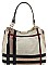 ELEGANT CHECKERED SATCHEL WITH LONG STRAP JYD-0482
