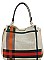 ELEGANT CHECKERED SATCHEL WITH LONG STRAP JYD-0482