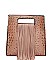 FASHIONABLE TEXTURED PU LEATHER STUDDED AND TASSEL CROCO SATCHEL JYD-0497