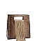 FASHIONABLE TEXTURED PU LEATHER STUDDED AND TASSEL CROCO SATCHEL JYD-0497