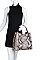 2 IN 1 SNAKE PATTERN SATCHEL WITH LONG STRAP