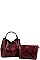 2 IN 1 SNAKE PATTERN SATCHEL WITH LONG STRAP