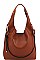 2 IN 1 DOUBLE STRAP HOBO BAG WITH LONG STRAP