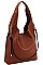 2 IN 1 DOUBLE STRAP HOBO BAG WITH LONG STRAP
