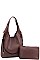 2 IN 1 DOUBLE STRAP HOBO BAG WITH LONG STRAP