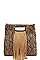 PYTHON SKIN AND TASSEL SQUARE SATCHEL