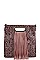 PYTHON SKIN AND TASSEL SQUARE SATCHEL