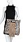PYTHON SKIN AND TASSEL SQUARE SATCHEL
