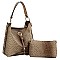 Ostrich Croc 2-in-1 Shoulder Bag