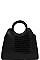 CROC PATTERN SATCHEL WITH LONG STRAP